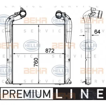 BEHR HELLA SERVICE 8ML 376 731-611 - Intercooler, échangeur