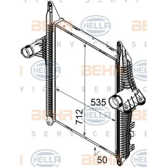 BEHR HELLA SERVICE 8ML 376 746-291 - Intercooler, échangeur