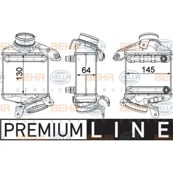 BEHR HELLA SERVICE 8ML 376 746-431 - Intercooler, échangeur