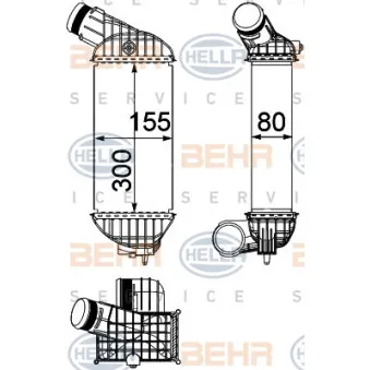 BEHR HELLA SERVICE 8ML 376 746-781 - Intercooler, échangeur