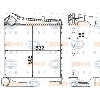 BEHR HELLA SERVICE 8ML 376 751-201 - Intercooler, échangeur