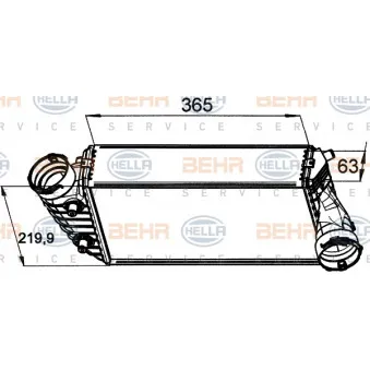 BEHR HELLA SERVICE 8ML 376 765-451 - Intercooler, échangeur