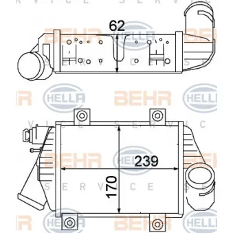 BEHR HELLA SERVICE 8ML 376 776-591 - Intercooler, échangeur