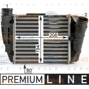 BEHR HELLA SERVICE 8ML 376 900-391 - Intercooler, échangeur