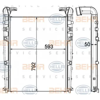 BEHR HELLA SERVICE 8ML 376 908-051 - Intercooler, échangeur