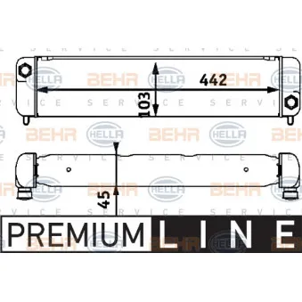 BEHR HELLA SERVICE 8MO 376 725-671 - Radiateur d'huile
