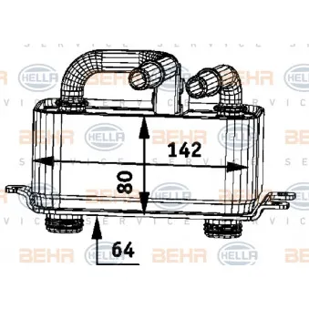 BEHR HELLA SERVICE 8MO 376 726-371 - Radiateur d'huile