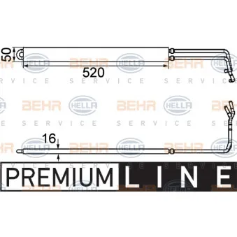 Radiateur d'huile, direction BEHR HELLA SERVICE [8MO 376 754-291]