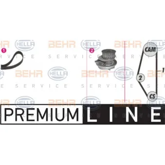BEHR HELLA SERVICE 8MP 376 801-851 - Pompe à eau + kit de courroie de distribution