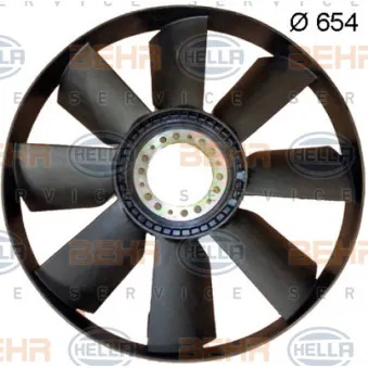 BEHR HELLA SERVICE 8MV 376 702-001 - Roue du souffleur, refroidissementdu moteur