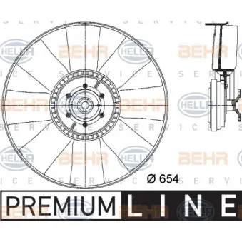 BEHR HELLA SERVICE 8MV 376 731-381 - Ventilateur, refroidissement du moteur