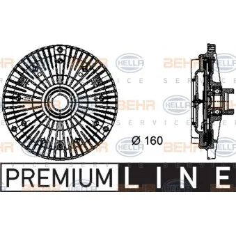 BEHR HELLA SERVICE 8MV 376 732-081 - Embrayage, ventilateur de radiateur