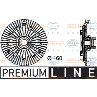BEHR HELLA SERVICE 8MV 376 733-031 - Embrayage, ventilateur de radiateur