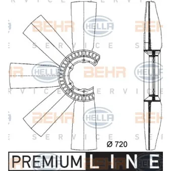 BEHR HELLA SERVICE 8MV 376 733-091 - Roue du souffleur, refroidissementdu moteur