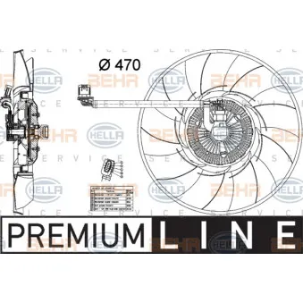 BEHR HELLA SERVICE 8MV 376 734-461 - Ventilateur, refroidissement du moteur