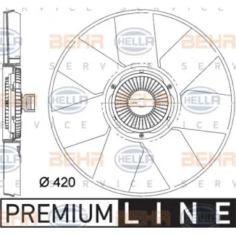 BEHR HELLA SERVICE 8MV 376 758-261 - Ventilateur, refroidissement du moteur