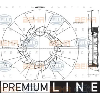 BEHR HELLA SERVICE 8MV 376 791-271 - Roue du souffleur, refroidissementdu moteur
