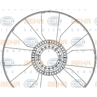 BEHR HELLA SERVICE 8MV 376 906-611 - Roue du souffleur, refroidissementdu moteur