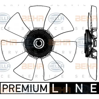 BEHR HELLA SERVICE 8MV 376 906-751 - Ventilateur, refroidissement du moteur