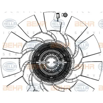 BEHR HELLA SERVICE 8MV 376 907-051 - Ventilateur, refroidissement du moteur