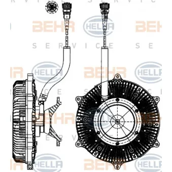 BEHR HELLA SERVICE 8MV 376 907-151 - Embrayage, ventilateur de radiateur