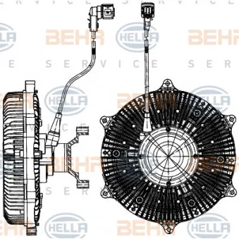 BEHR HELLA SERVICE 8MV 376 907-191 - Embrayage, ventilateur de radiateur