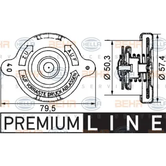 BEHR HELLA SERVICE 8MY 376 742-171 - Bouchon de radiateur