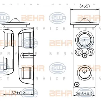 BEHR HELLA SERVICE 8UW 351 004-204 - Détendeur, climatisation