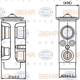 BEHR HELLA SERVICE 8UW 351 004-234 - Détendeur, climatisation