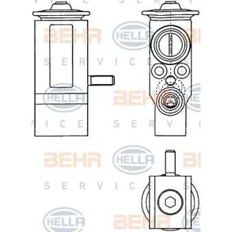 Détendeur, climatisation BEHR HELLA SERVICE [8UW 351 303-381]