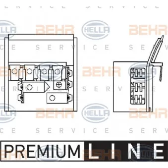 BEHR HELLA SERVICE 9ML 351 332-131 - Résistance, pulseur d'air habitacle