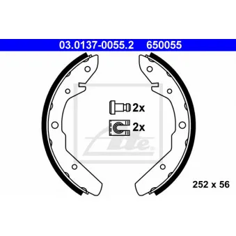 Jeu de mâchoires de frein ATE 03.0137-0055.2