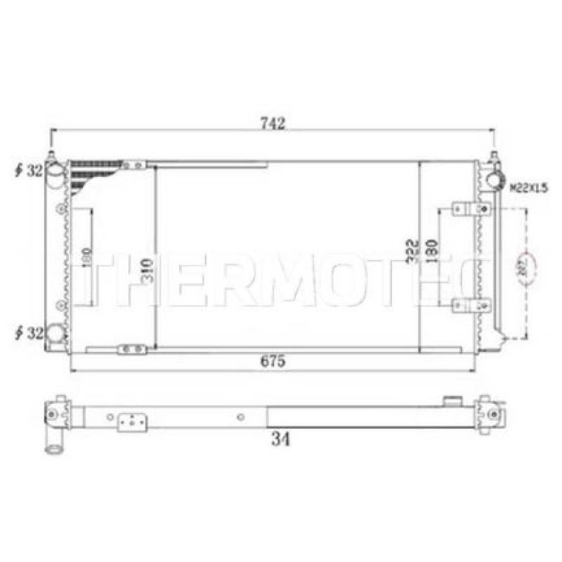 Radiateur, refroidissement du moteur THERMOTEC D7W028TT - Visuel 2