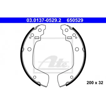 ATE 03.0137-0529.2 - Jeu de mâchoires de frein