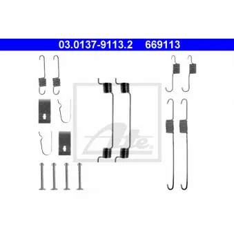 Kit d'accessoires, mâchoire de frein ATE 03.0137-9113.2