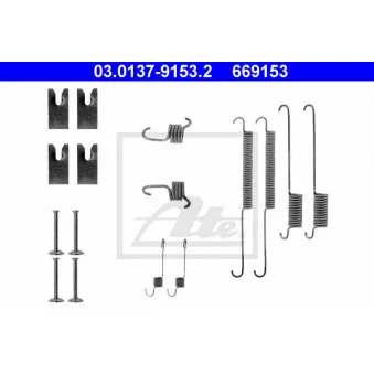 Kit d'accessoires, mâchoire de frein ATE 03.0137-9153.2