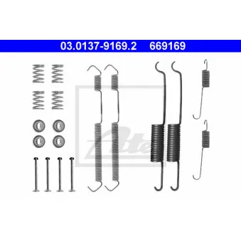 Kit d'accessoires, mâchoire de frein METZGER 105-0691
