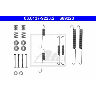 ATE 03.0137-9223.2 - Kit d'accessoires, mâchoire de frein