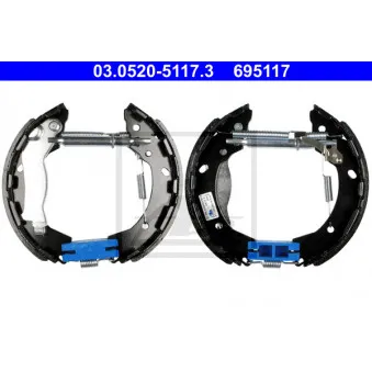 Kit de freins arrière (prémontés) ATE 03.0520-5117.3