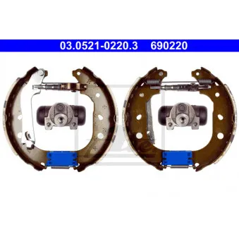 Jeu de mâchoires de frein ATE 03.0521-0220.3