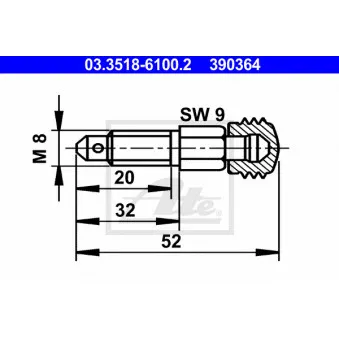 ATE 03.3518-6100.2 - Soupape/vis de purge d'air