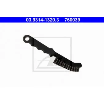 Brosse métallique, nettoyage de l'étrier de frein ATE 03.9314-1320.3