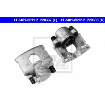 Étrier de frein ATE 11.3481-8511.2 pour FORD FIESTA 1.8 D - 60cv
