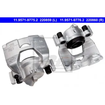 Étrier de frein ATE 11.9571-9776.2 pour RENAULT LAGUNA 2.0 16V - 140cv