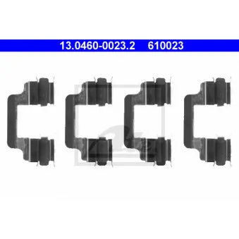 Kit d'accessoires, plaquette de frein à disque ATE 13.0460-0023.2