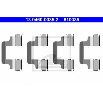 Kit d'accessoires, plaquette de frein à disque METZGER 109-1606