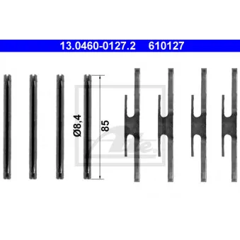 Kit d'accessoires, plaquette de frein à disque METZGER 109-0975