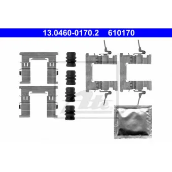 ATE 13.0460-0170.2 - Kit d'accessoires, plaquette de frein à disque