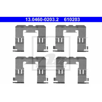ATE 13.0460-0203.2 - Kit d'accessoires, plaquette de frein à disque