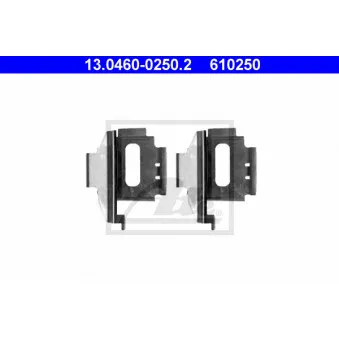 ATE 13.0460-0250.2 - Kit d'accessoires, plaquette de frein à disque